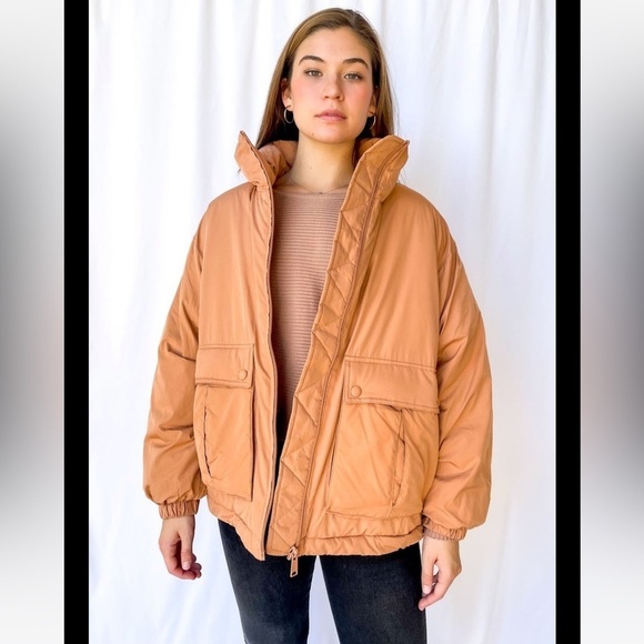 FREE PEOPLE Free People Duvet Bomber Jacket in Doe Size L - Picture 3 of 8